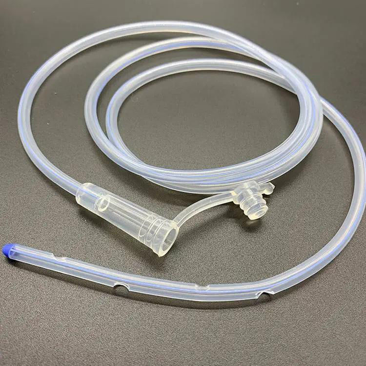 100% Medical Grade Silicone Stomach Tube With Different Length And Cap-con Connector